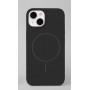 iLike Apple iPhone 15 θήκη σιλικόνης Soft Touch με μαγνήτη, μαύρη