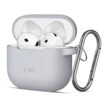 Tech-Protect Crayon Silicone Hook θήκη για Apple AirPods 4, γκρι