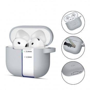 Tech-Protect Crayon Silicone Hook θήκη για Apple AirPods 4, γκρι