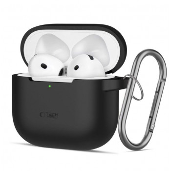 Tech-Protect Silicone Hook θήκη για Apple AirPods 4, μαύρη
