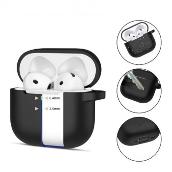 Tech-Protect Silicone Hook θήκη για Apple AirPods 4, μαύρη