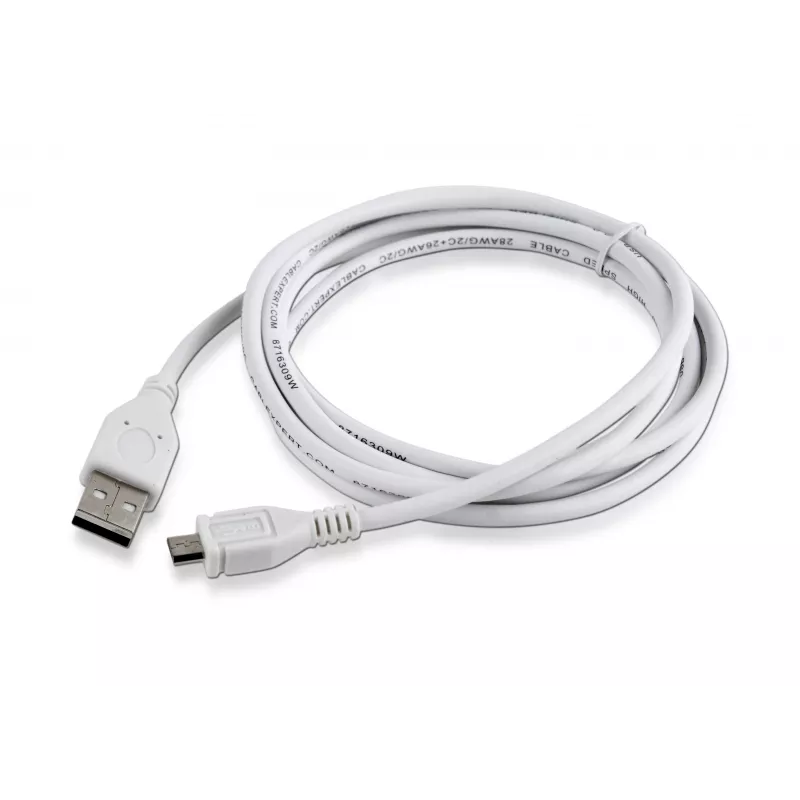 Gembird CCP-mUSB2-AMBM-6-W καλώδιο USB 2.0 A σε Micro-USB B, 1,8 m, λευκό
