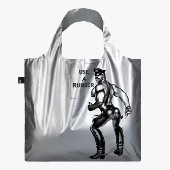 LOQI Tom of Finland – Use a Rubber – ασημί τσάντα