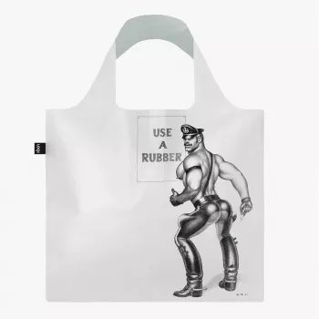 LOQI Tom of Finland – Use a Rubber – διαφανής τσάντα