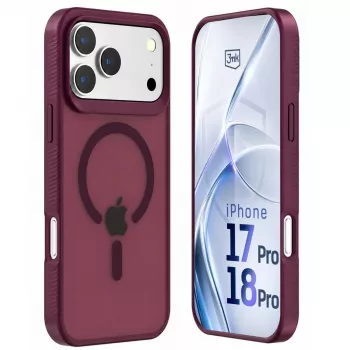 3mk Hardy Hazy MagCase για Apple iPhone 17 Pro / 18 Pro, βυσσινί