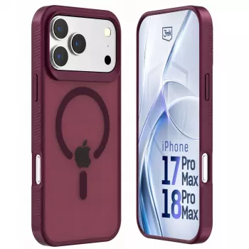 3mk Hardy Hazy MagCase για Apple iPhone 17 Pro Max / 18 Pro Max, βυσσινί