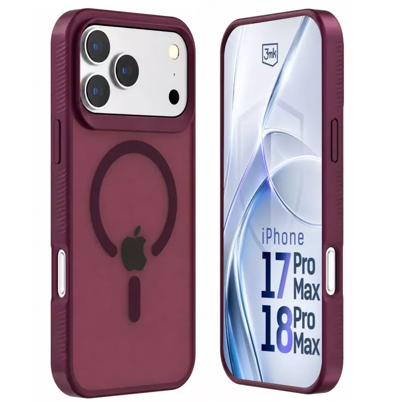 3mk Hardy Hazy MagCase για Apple iPhone 17 Pro Max / 18 Pro Max, βυσσινί