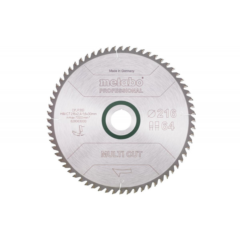 Metabo 628063000 δίσκος πριονιού 21,6 cm 1 τεμ.