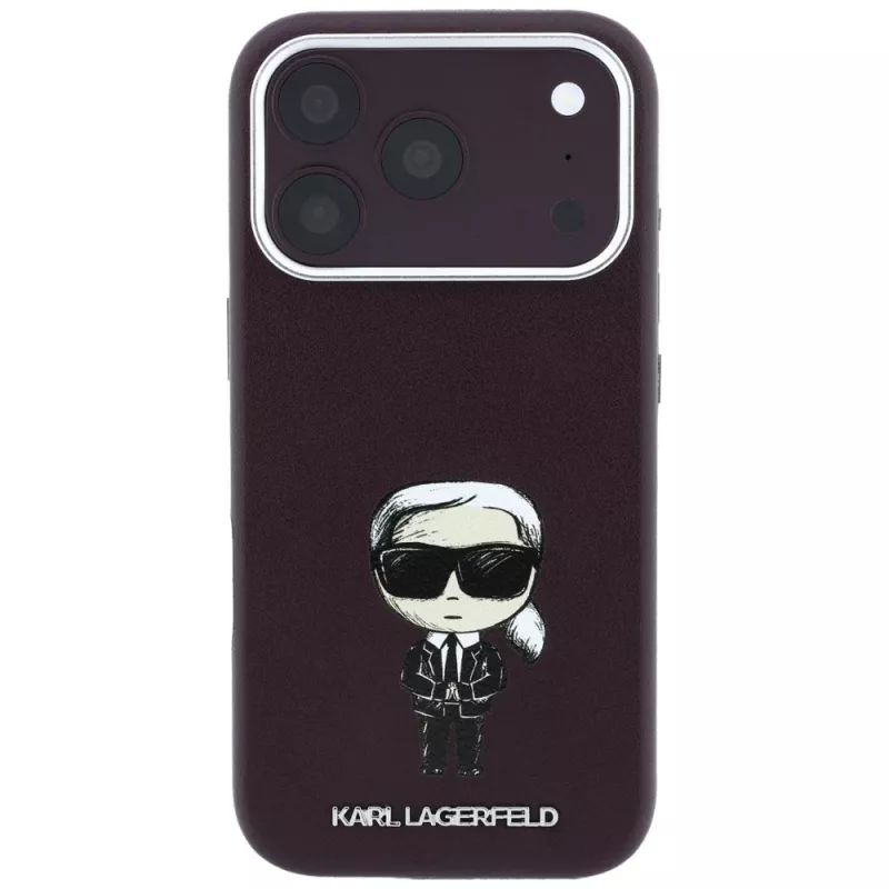 Karl Lagerfeld Smooth Ikonik Sketch MagSafe Θήκη για iPhone 18 Pro Max / 17 Pro Max, βυσσινί