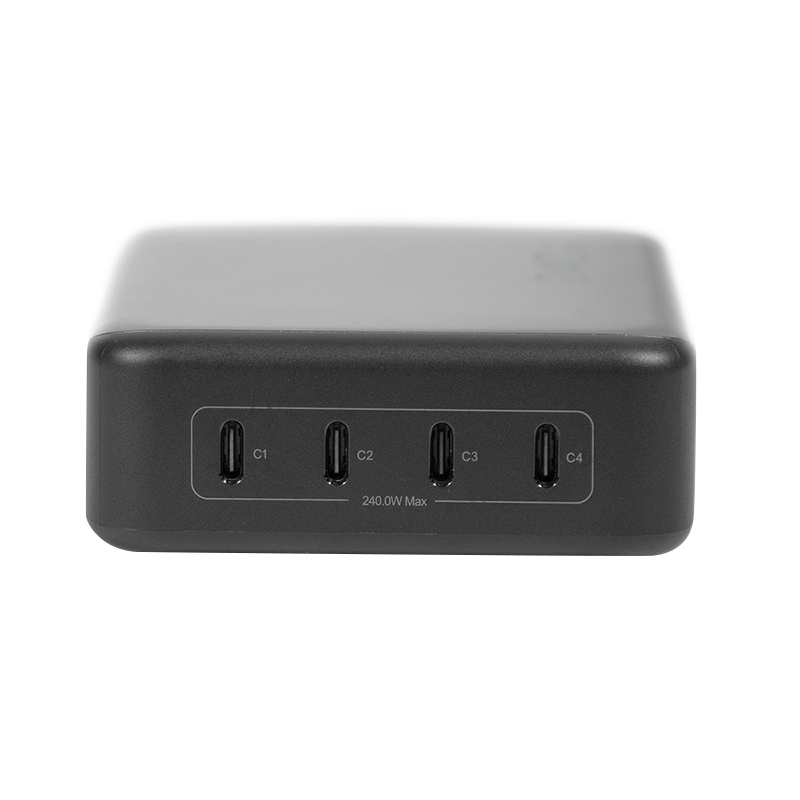 Logilink φορτιστής γραφείου USB-C, 240 W, GaN, 4 θυρών, 4x USB-C (PD), μαύρο