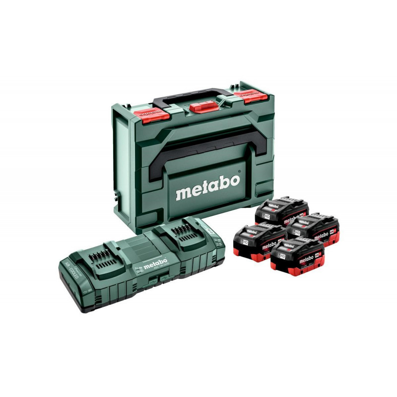 Metabo 18 V LiHD μπαταρία 8,0 Ah, 4 τεμ. + φορτιστής (685135000)