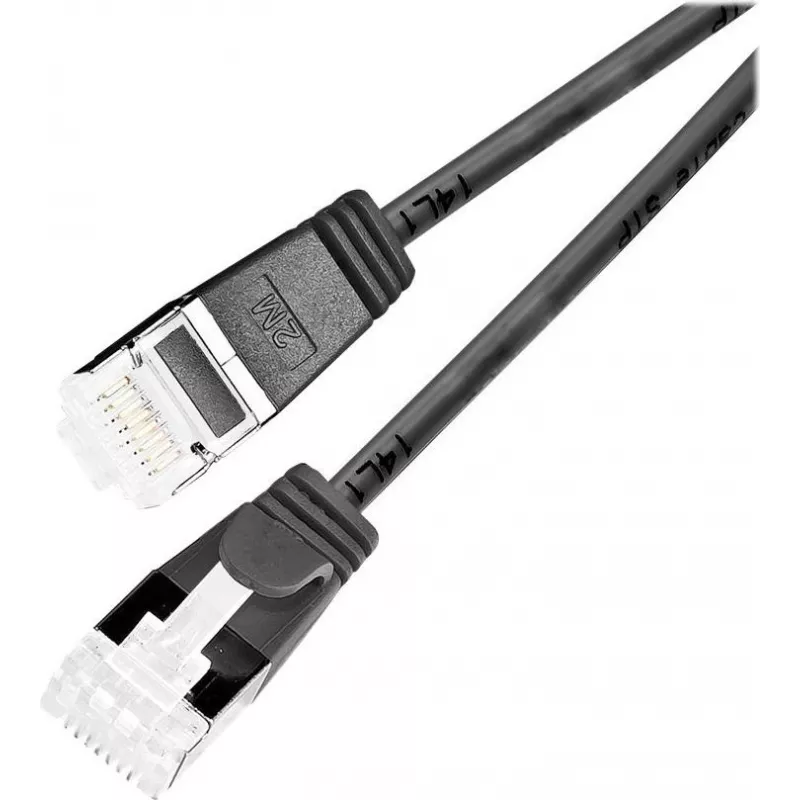 Wirewin Slim Cat6a U/FTP Καλώδιο patch RJ45, 5 m, Μαύρο