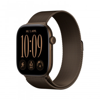Apple Watch Series 12 GPS + Cellular 46mm θήκη αλουμινίου Dark Bronze με Dark Bronze Milanese Loop - M/L