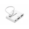 celexon Αντάπτορας USB-C Multiport σε HDMI και USB-A, Αρσενικό/Θηλυκό, Λευκό