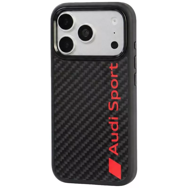 Audi R8 Carbon Fiber Θήκη MagSafe για iPhone 18 Pro / 17 Pro Μαύρο