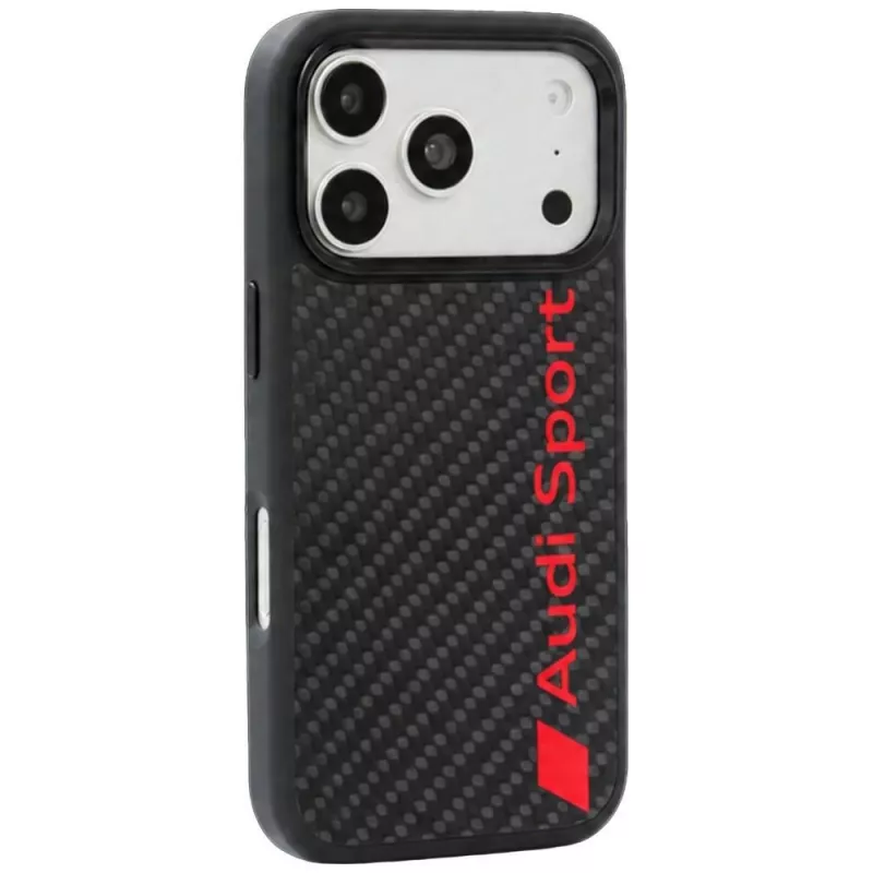 Audi R8 Carbon Fiber Θήκη MagSafe για iPhone 18 Pro / 17 Pro Μαύρο