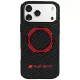 Audi RSQ Carbon Fiber Sport Red Circle Θήκη MagSafe για iPhone 18 Pro Max / 17 Pro Max, Μαύρο