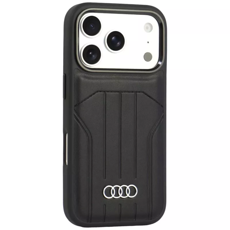 Audi Θήκη MagSafe από Συνθετικό Δέρμα για iPhone 18 Pro / 17 Pro, Μαύρο
