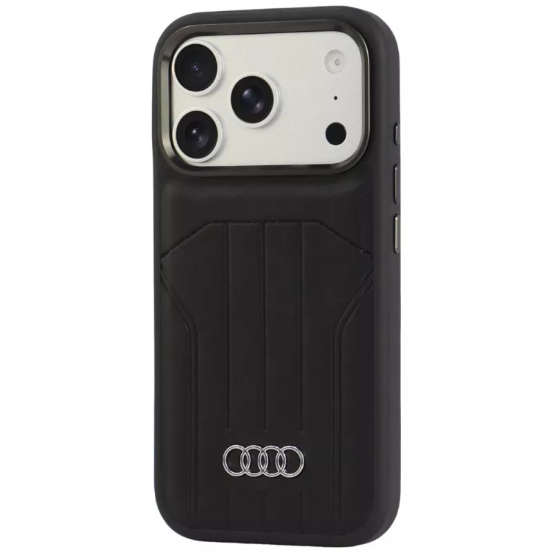 Audi Θήκη MagSafe από Συνθετικό Δέρμα για iPhone 18 Pro / 17 Pro, Μαύρο
