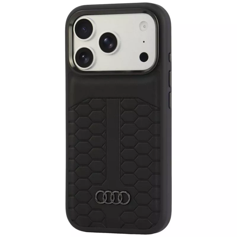 Audi Θήκη MagSafe από Δέρμα για iPhone 18 Pro / 17 Pro, Μαύρο