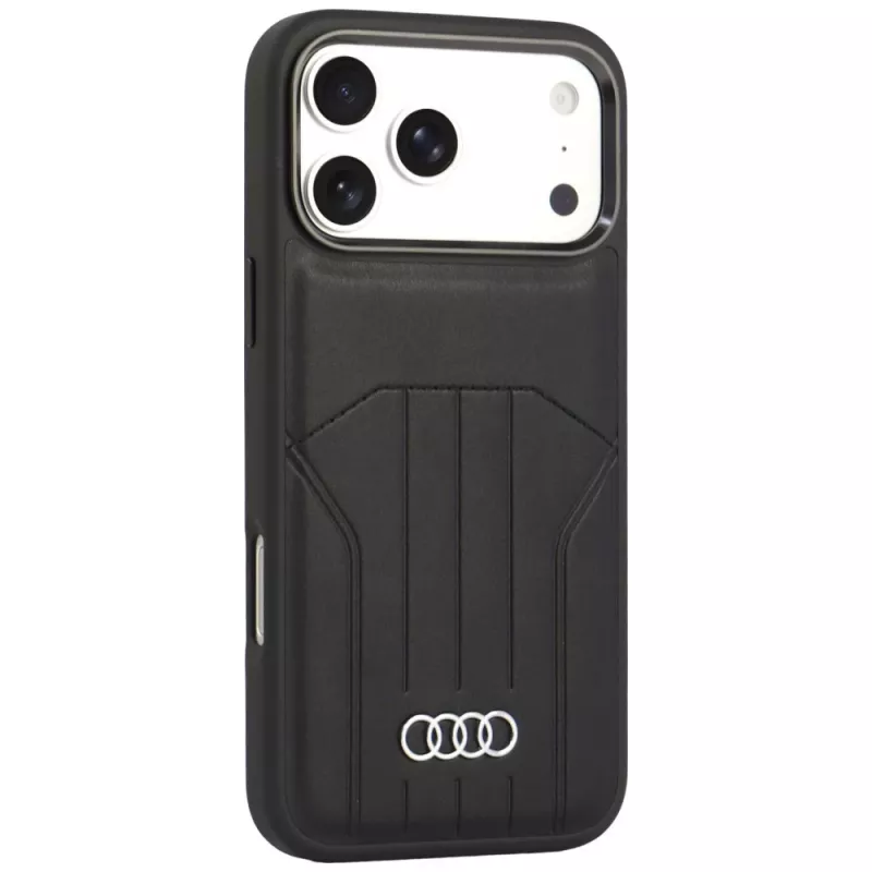 Audi Θήκη MagSafe από Συνθετικό Δέρμα για iPhone 18 Pro Max / 17 Pro Max, Μαύρο