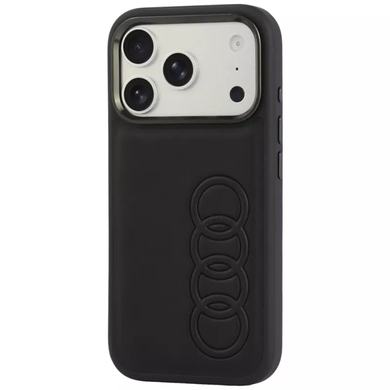 Audi TT Θήκη MagSafe από τεχνητό δέρμα για iPhone 18 Pro / 17 Pro, μαύρο