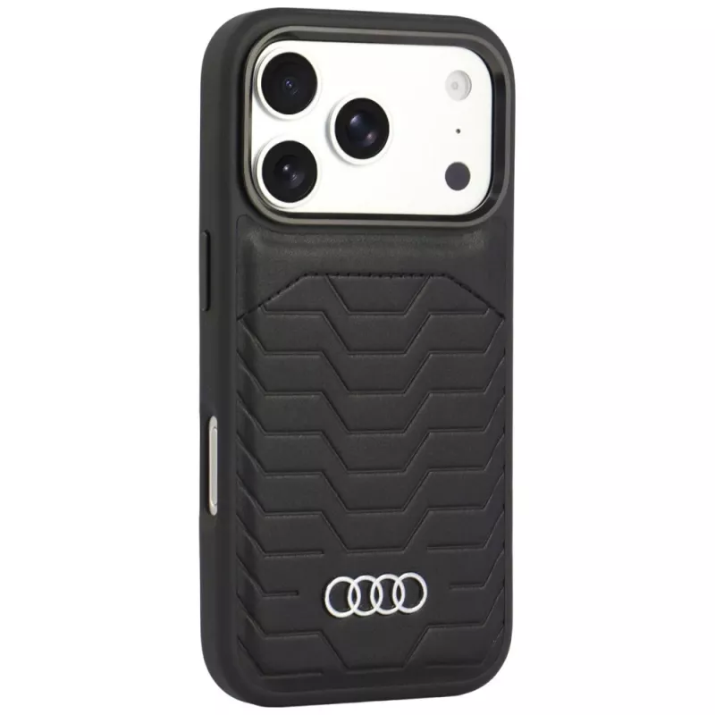 Audi GT Θήκη MagSafe από τεχνητό δέρμα για iPhone 18 Pro / 17 Pro, μαύρο