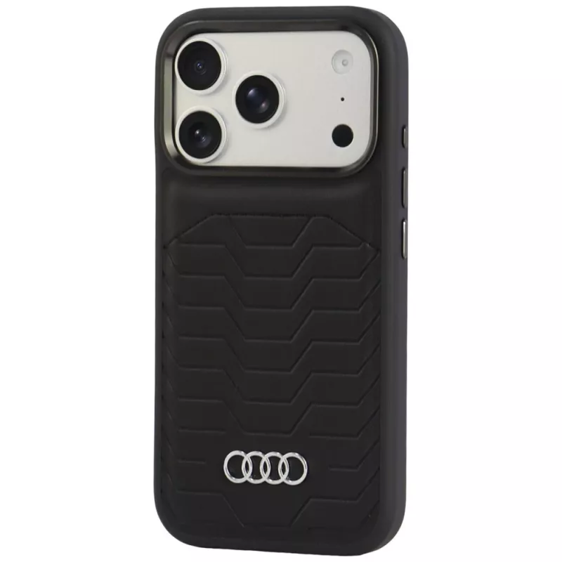 Audi GT Θήκη MagSafe από τεχνητό δέρμα για iPhone 18 Pro / 17 Pro, μαύρο