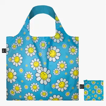 LOQI Τσάντα Smiley – Flowers Blue