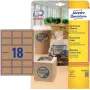 Avery Zweckform L7110-25 ετικέτες, μόνιμη κόλληση, φυσικό καφέ, 62 x 42 mm, 450 τεμ. (25 φύλλα x 18)