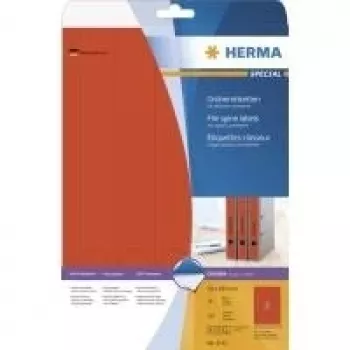 HERMA Special ετικέτες αρχείου μόνιμης κόλλησης, ματ αδιαφανές χαρτί, κόκκινο, 38 x 297 mm, 100 τεμ. (20 φύλλα x 5)