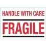 rillprint ετικέτες επισήμανσης HANDLE WITH CARE / FRAGILE, μόνιμη κόλληση, λευκό/κόκκινο