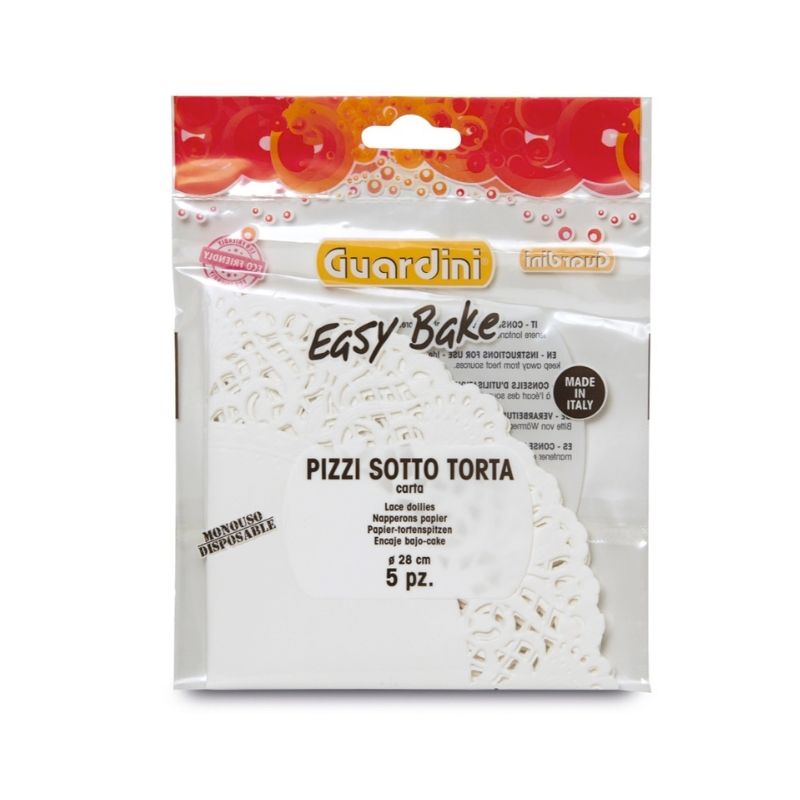 Διακοσμητικά χάρτινα καλύμματα Guardini Easy Bake Ø 28 cm, 5 τεμ.