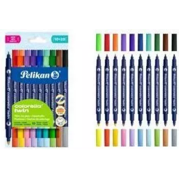 Pelikan Colorella Twin μαρκαδόροι πολύχρωμοι, 10 τεμ.