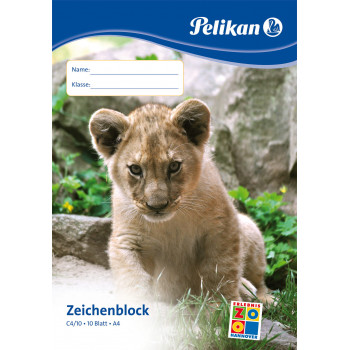Pelikan C4/10 μπλοκ ζωγραφικής A4, 100 g/m², 10 φύλλα, χωρίς χλώριο, λευκό