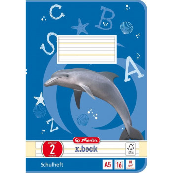 Herlitz τετράδιο A5, 16 φύλλα, Lineatur 02 (γραμμωτό), FSC