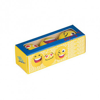 WEDO SMILEY γόμα, κίτρινο, 3 σχέδια σε ένα κουτί