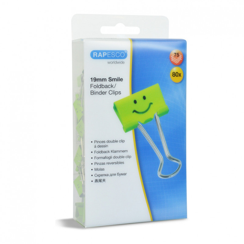 RAPESCO® συνδετήρες Foldback πράσινο 1,9 cm