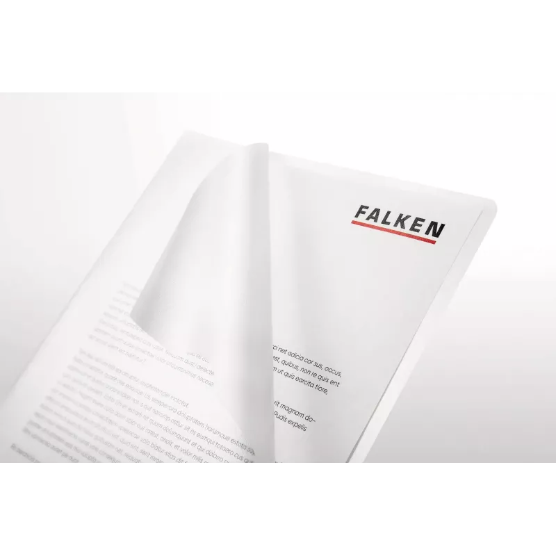 Falken Θήκες εγγράφων DIN A4, ανάγλυφη επιφάνεια, 0,09 mm, διαφανές
