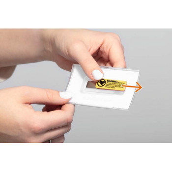 Durable CLICK FOLD Καρτελάκι ονόματος με μαγνήτη 40 x 75 mm, διαφανές, 10 τεμ.