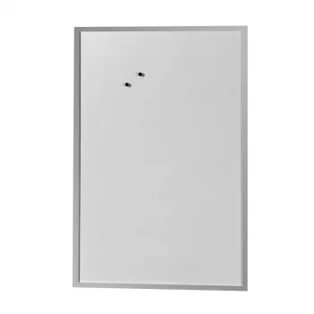 herlitz Μαγνητικός πίνακας 60 x 80 cm, λευκός βερνικωμένος χάλυβας, πλαίσιο από ασημί ξύλο