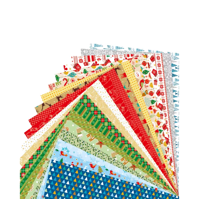 folia μπλοκ μοτίβων Χριστούγεννα, 270 g/m², ασορτί χρώματα