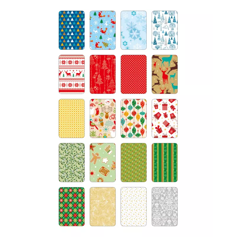 folia μπλοκ μοτίβων Χριστούγεννα, 270 g/m², ασορτί χρώματα