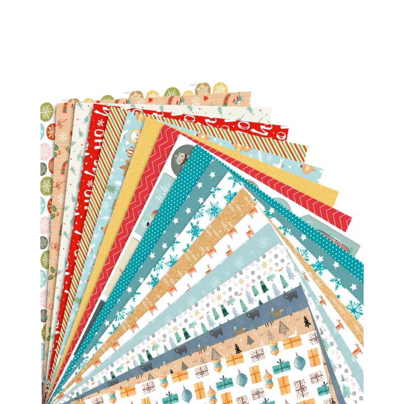 folia μπλοκ μοτίβων Winterzauber, 270 g/m², ασορτί χρώματα