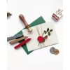 folia σετ σφραγίδων, κόκκινο, ασημί, χρυσό