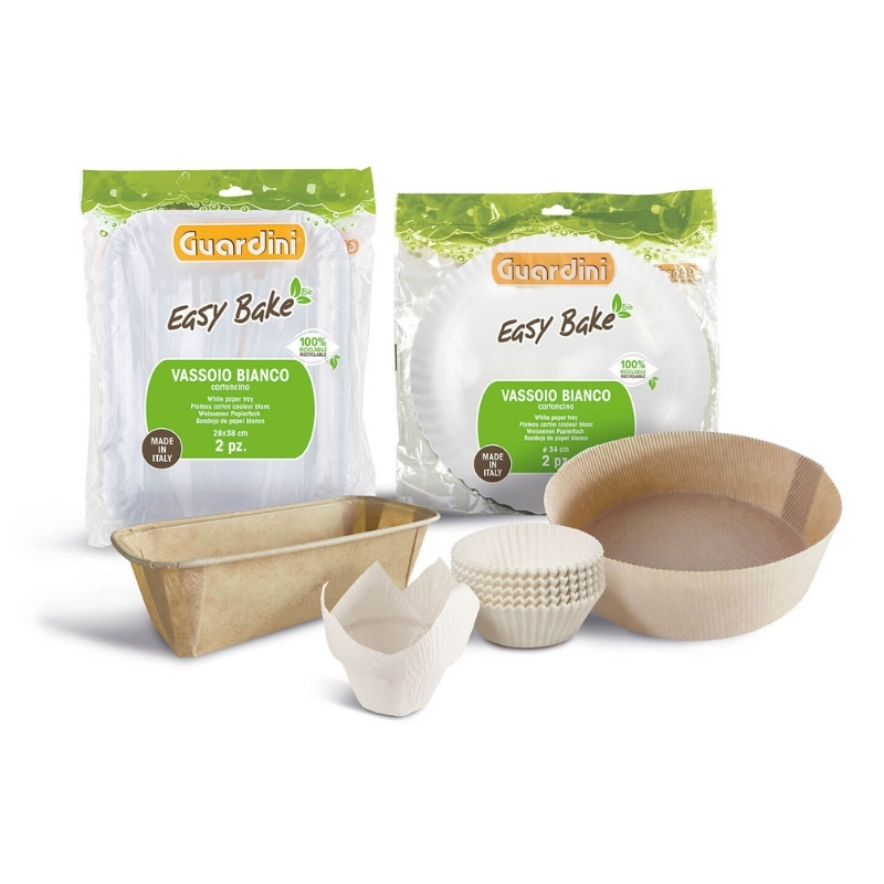 Guardini χάρτινα δίσκοι λευκά σετ 2 τεμ. Easy Bake Bio 28x38cm