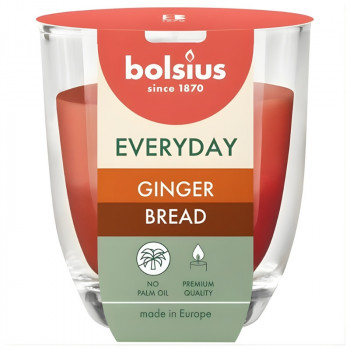 Bolsius Everyday αρωματικό κερί σε γυαλί Ø70 x 80 mm, μελομακάρονο