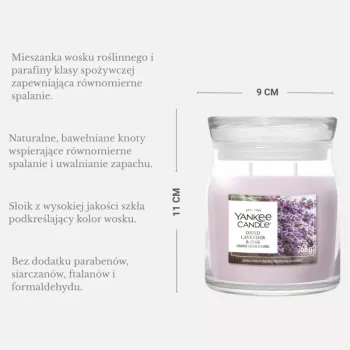 Yankee Candle κερί Dried Lavender & Oak, μεσαίο