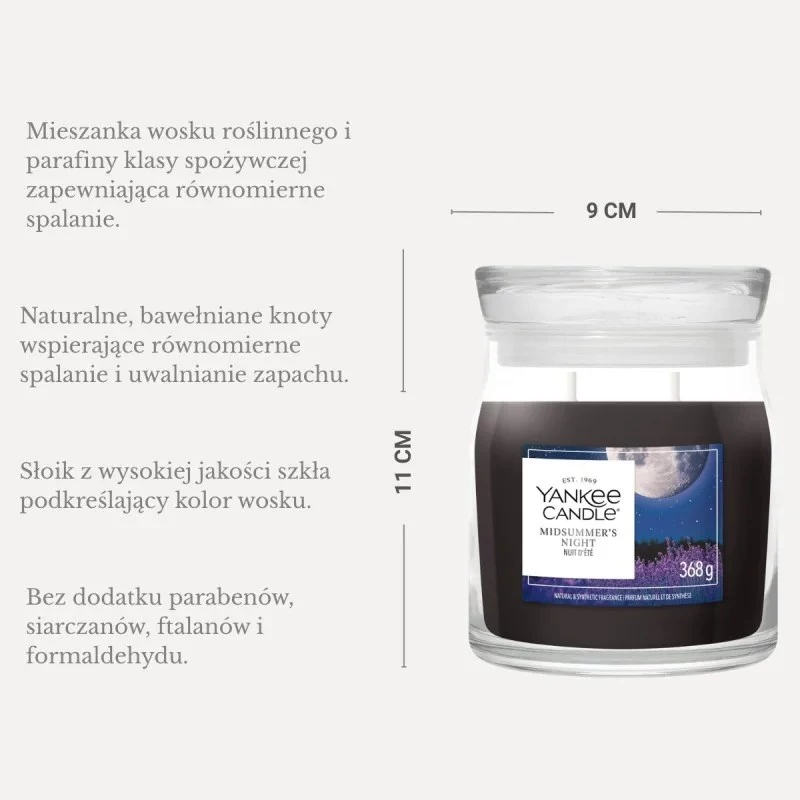 Yankee Candle κερί Midsummer Night, μεσαίο