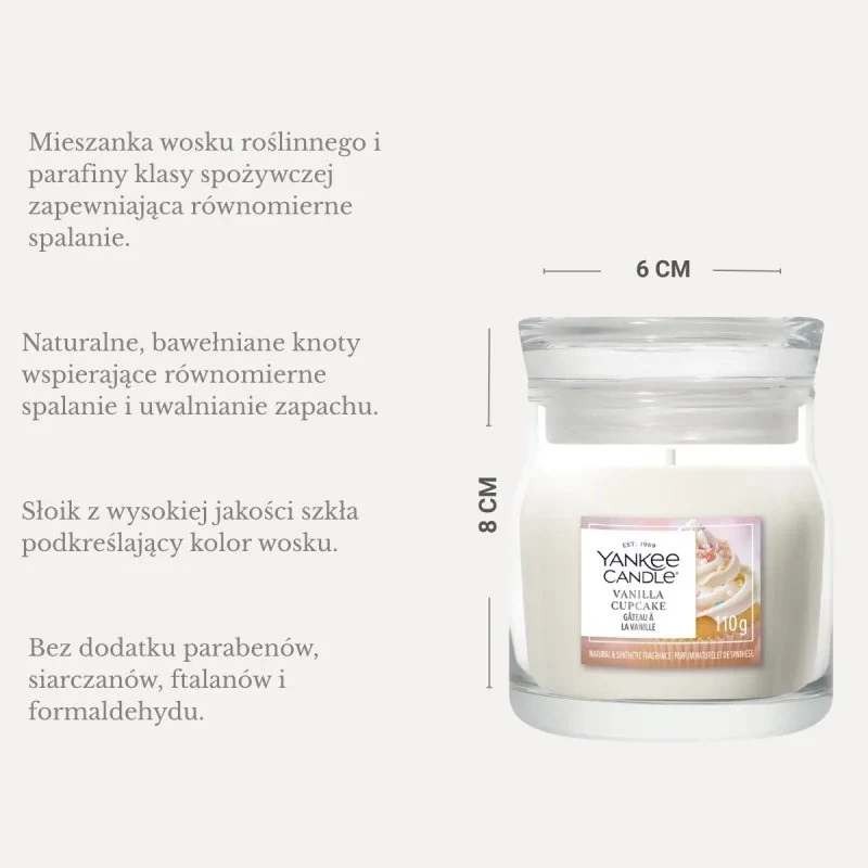 Yankee Candle Vanilla Cupcake κερί, μικρό